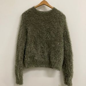 Sage Oversized Fluffy Sweater